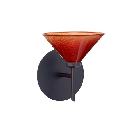 Besa Lighting Kona Mini Sconce, Sunset, Bronze Finish, 1x5W LED 1SW-117681-LED-BR